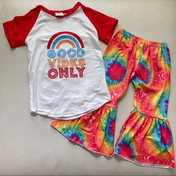 Good Vibes Only Cute tie dye pants set - Picture 7 of 7